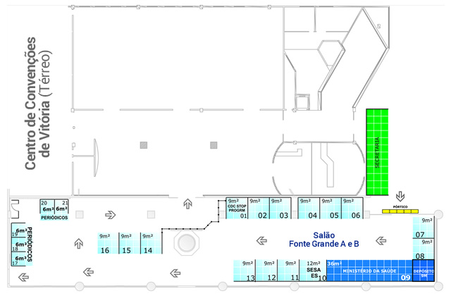 Planta do evento - área de estandes